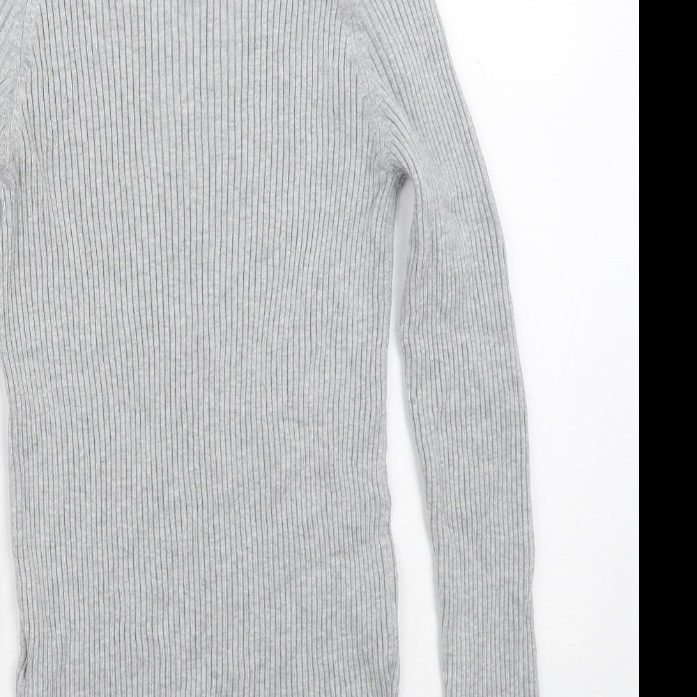 New Look Womens Grey  Viscose Pullover Sweatshirt Size 12