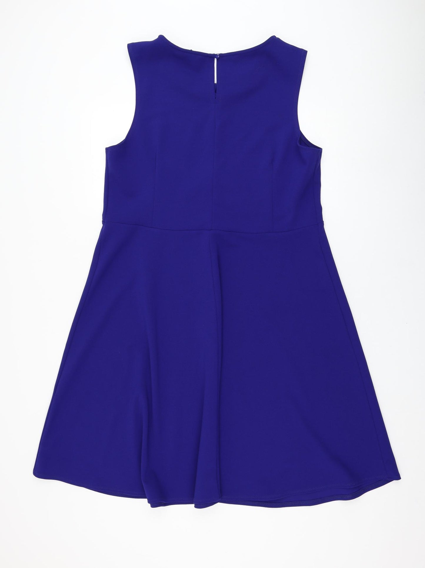 Dorothy Perkins Womens Blue  Polyester Skater Dress  Size 20  Round Neck Pullover