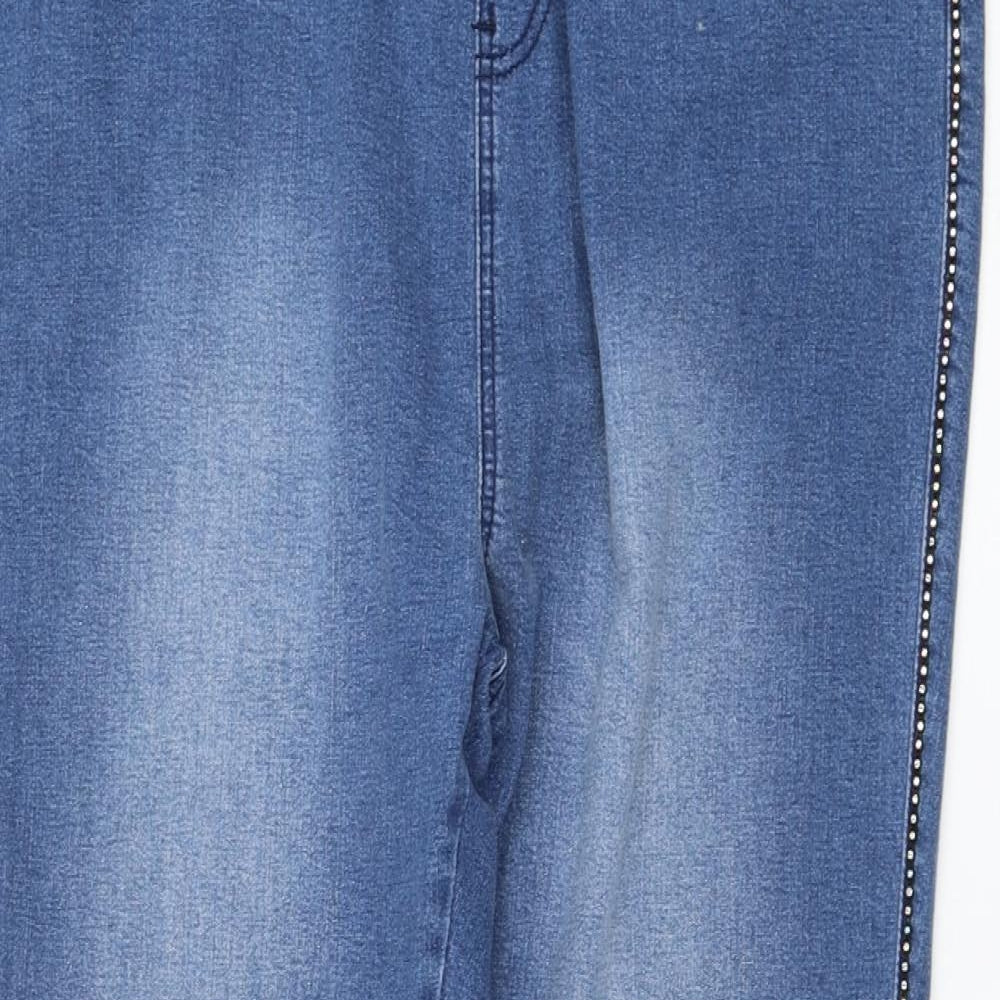 New Look Womens Blue  Cotton Skinny Jeans Size 20 L29 in Regular
