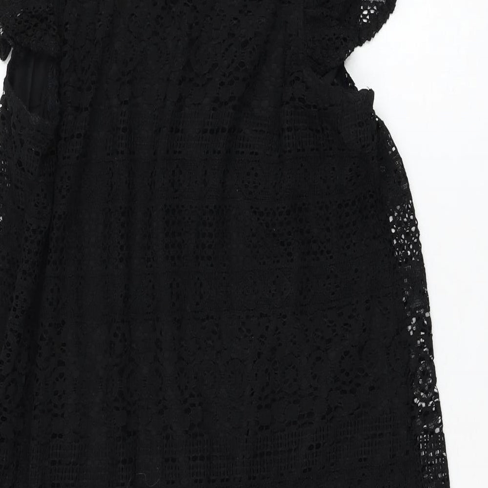Atmosphere Womens Black  Cotton Shift  Size 18  Roll Neck Pullover
