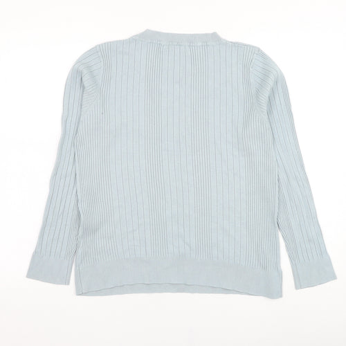 New Look Womens Blue Round Neck  Viscose Pullover Jumper Size 18