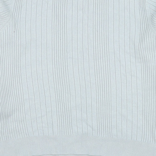 New Look Womens Blue Round Neck  Viscose Pullover Jumper Size 18