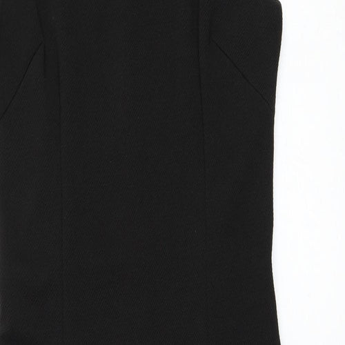 New Look Womens Black  Polyester Pencil Dress  Size 10  Round Neck Zip
