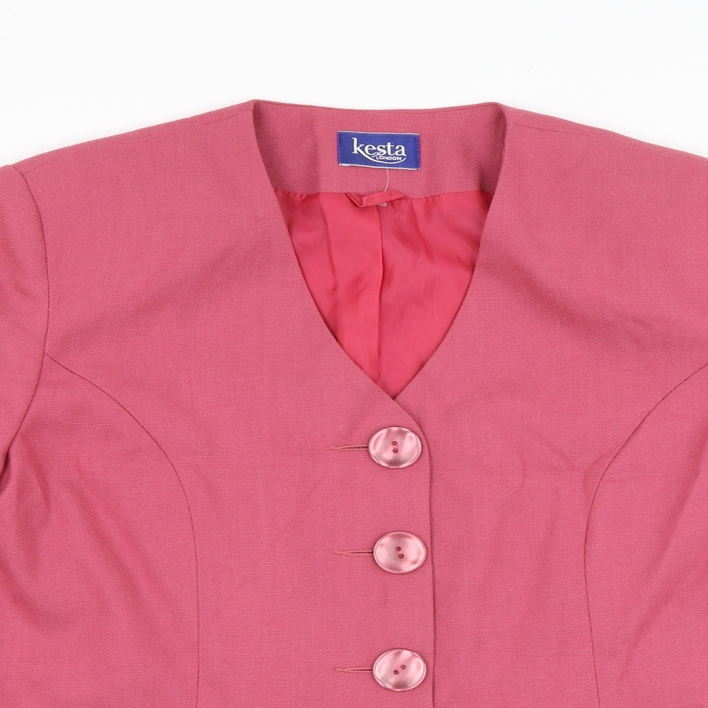 Kesta Womens Pink   Jacket  Size L  Button