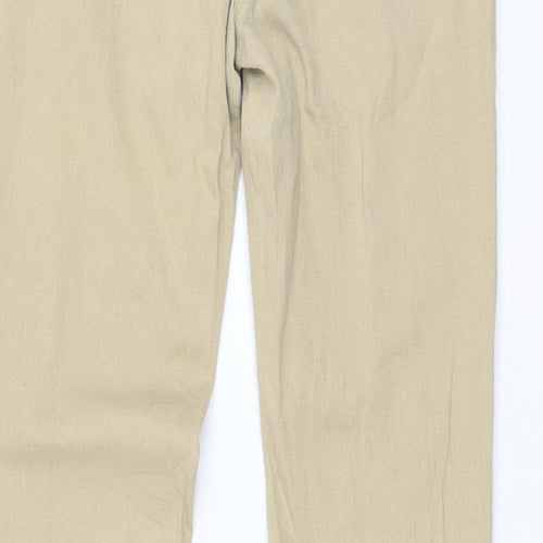 Flame Womens Brown  Cotton Skinny Jeans Size 12 L32 in Regular Zip