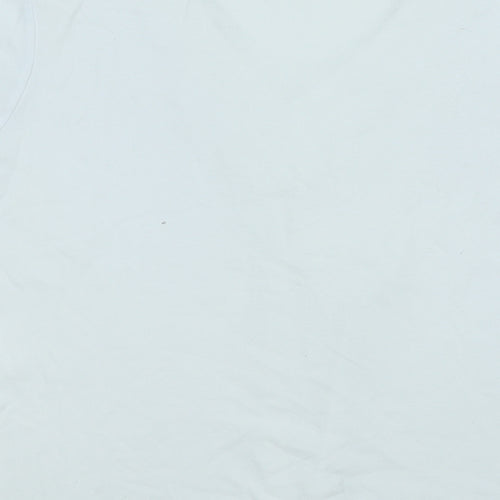 Marks and Spencer Womens White  Cotton Basic T-Shirt Size 18 V-Neck