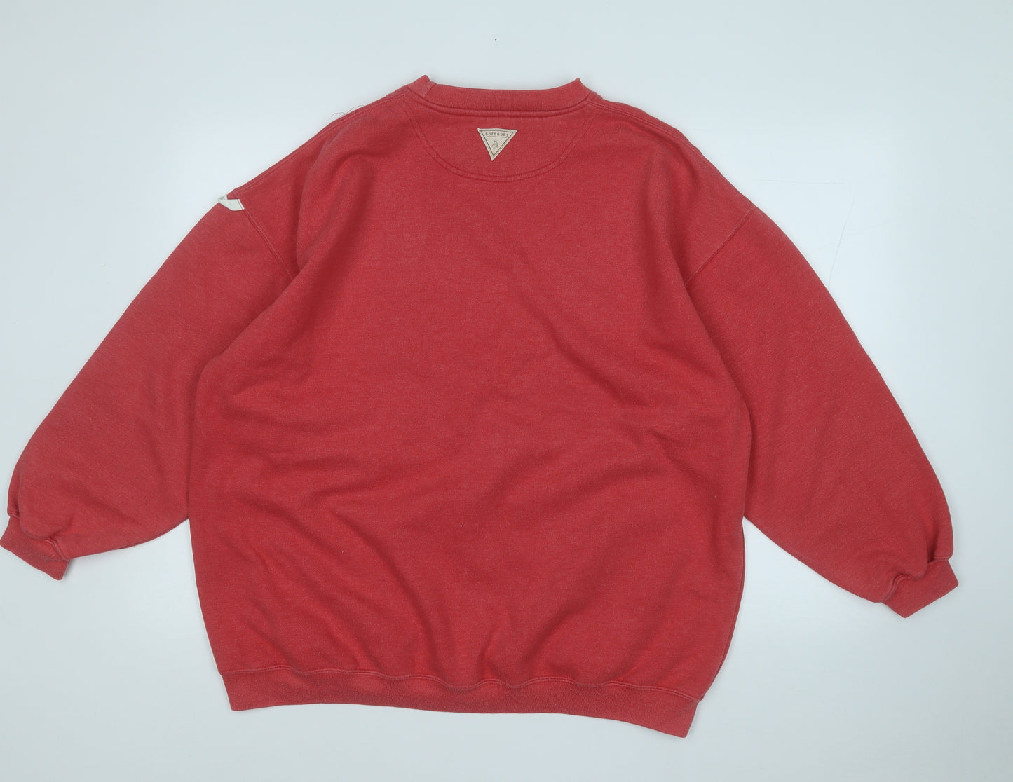 PACO Mens Red  Cotton Pullover Sweatshirt Size XL