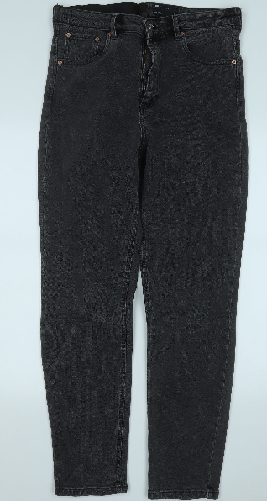ASOS Mens Grey  Cotton Straight Jeans Size 30 in L34 in Regular