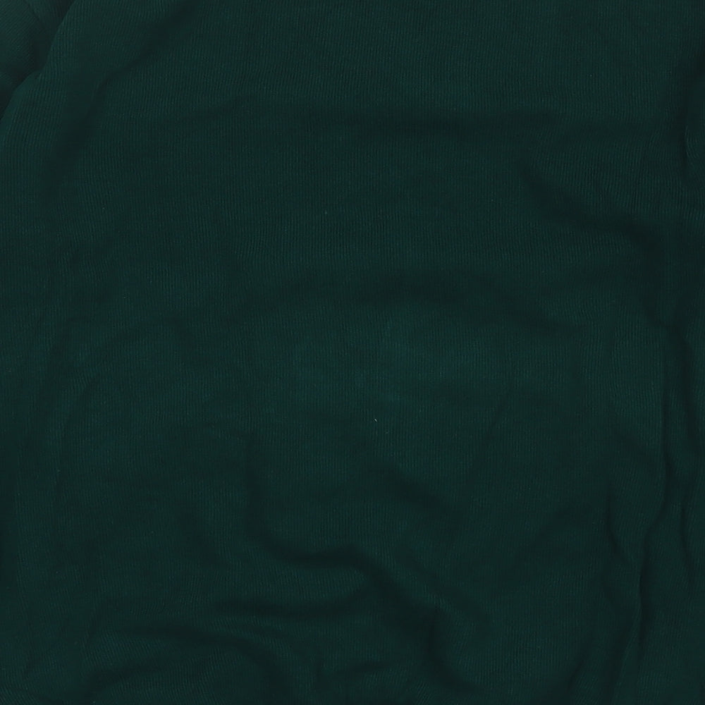 Vesbul Mens Green V-Neck  Cotton Pullover Jumper Size 2XL
