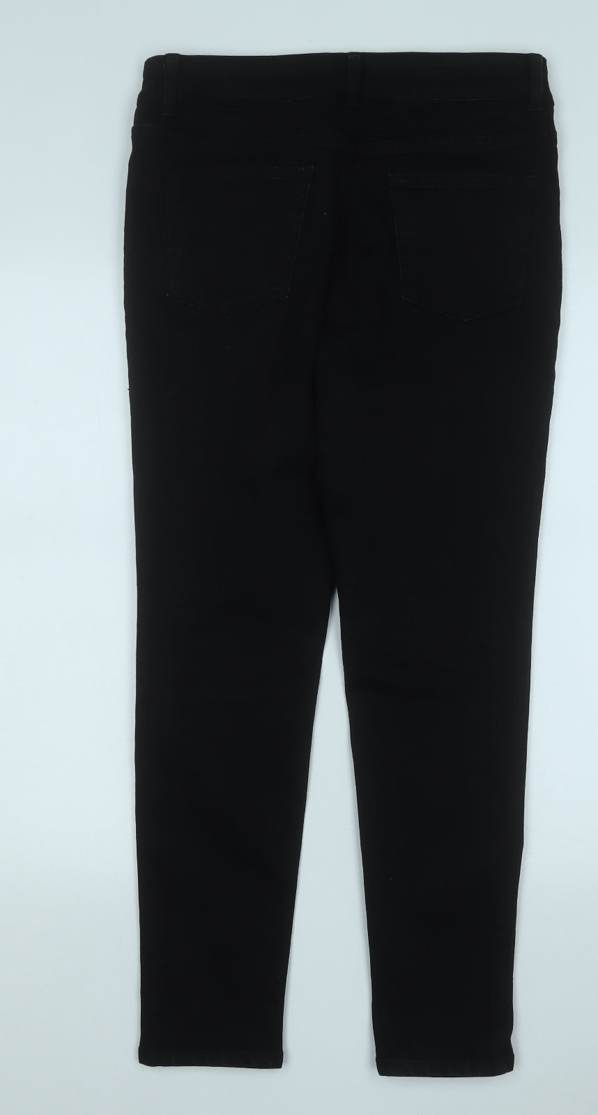 George Womens Black Geometric Cotton Mom Jeans Size 10 L28 in Regular