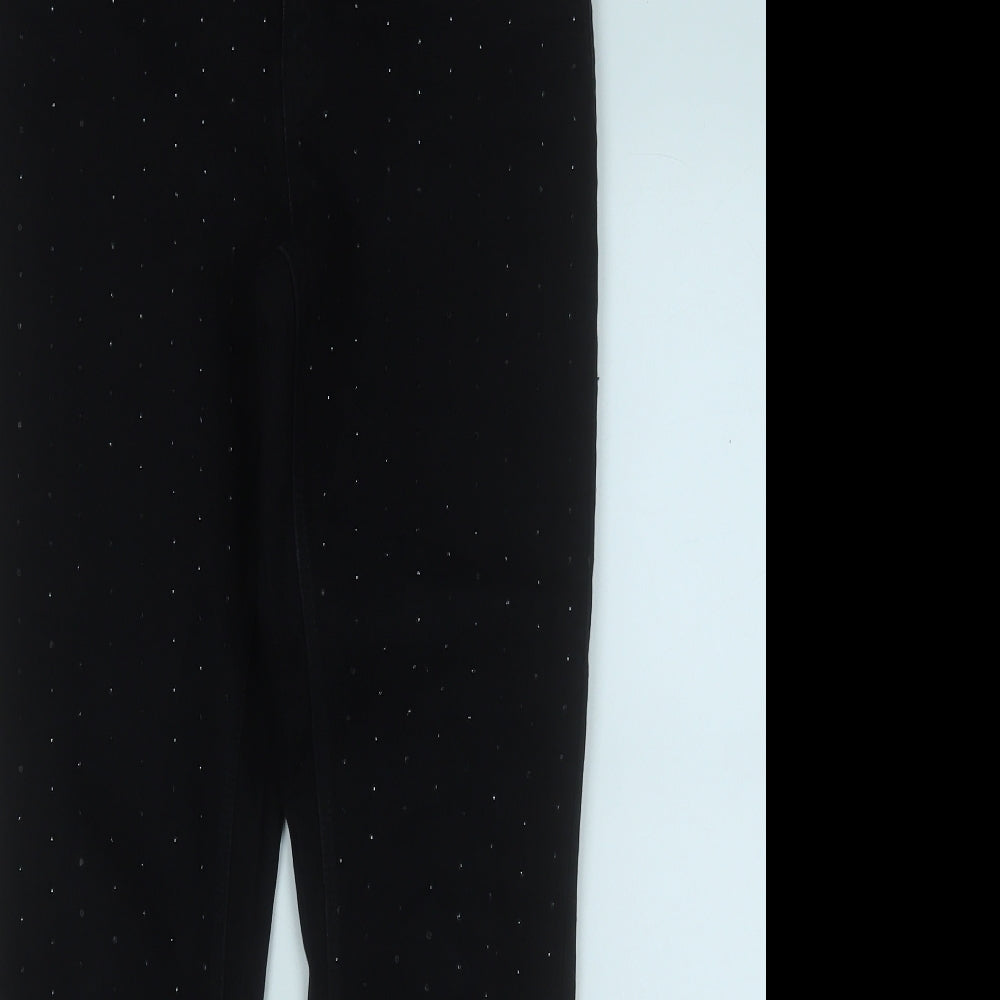 George Womens Black Geometric Cotton Mom Jeans Size 10 L28 in Regular