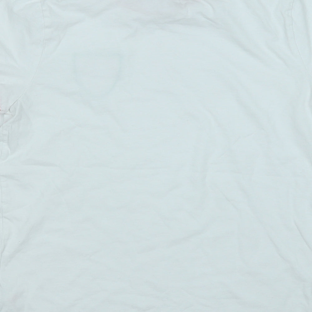 Wales Boys White  Cotton Basic T-Shirt Size 11-12 Years Round Neck  - Wales Football