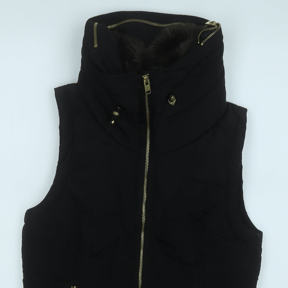 H&M Womens Black   Gilet Jacket Size S