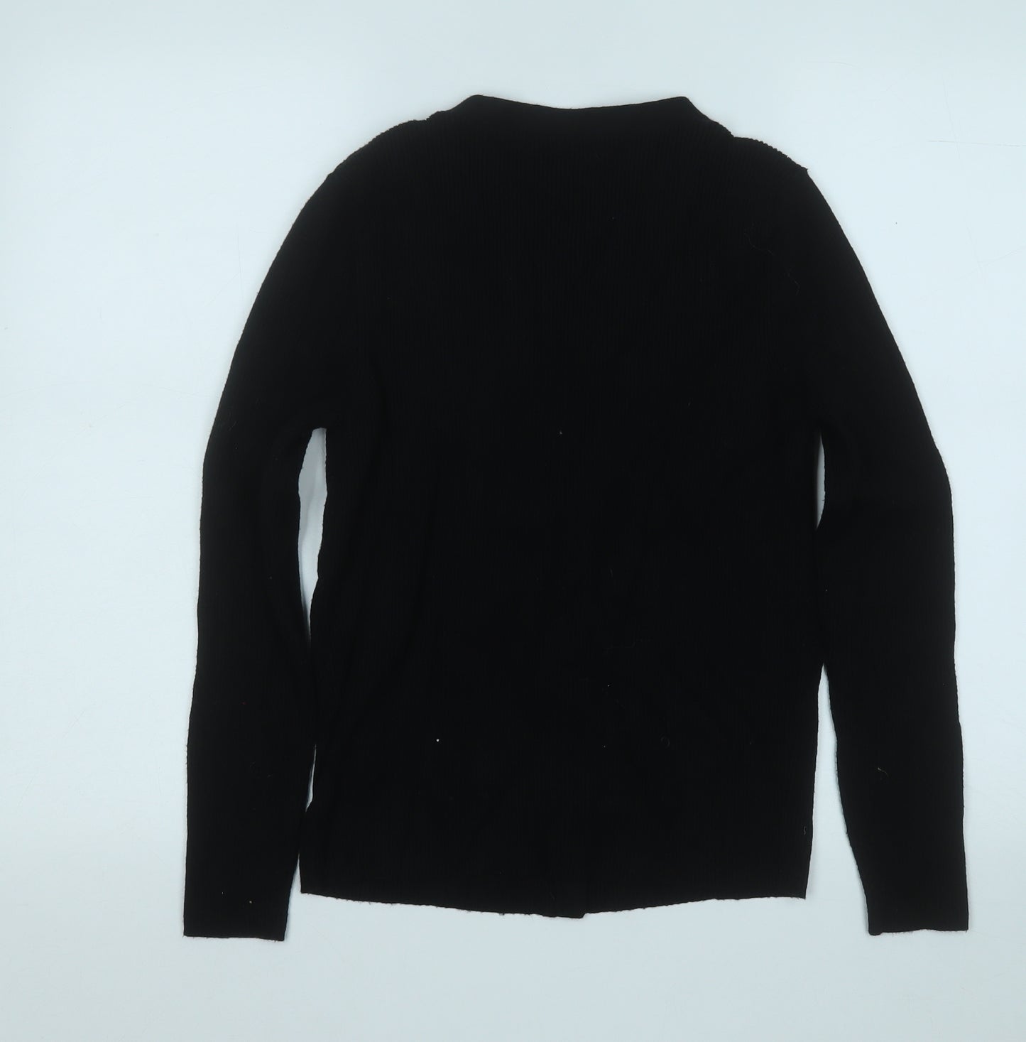 Marks and Spencer Womens Black V-Neck  Viscose Cardigan Jumper Size 16