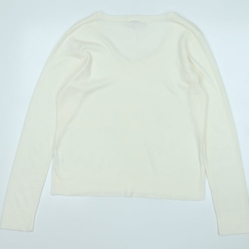 Editions Womens Yellow Round Neck  Acrylic Pullover Jumper Size 16