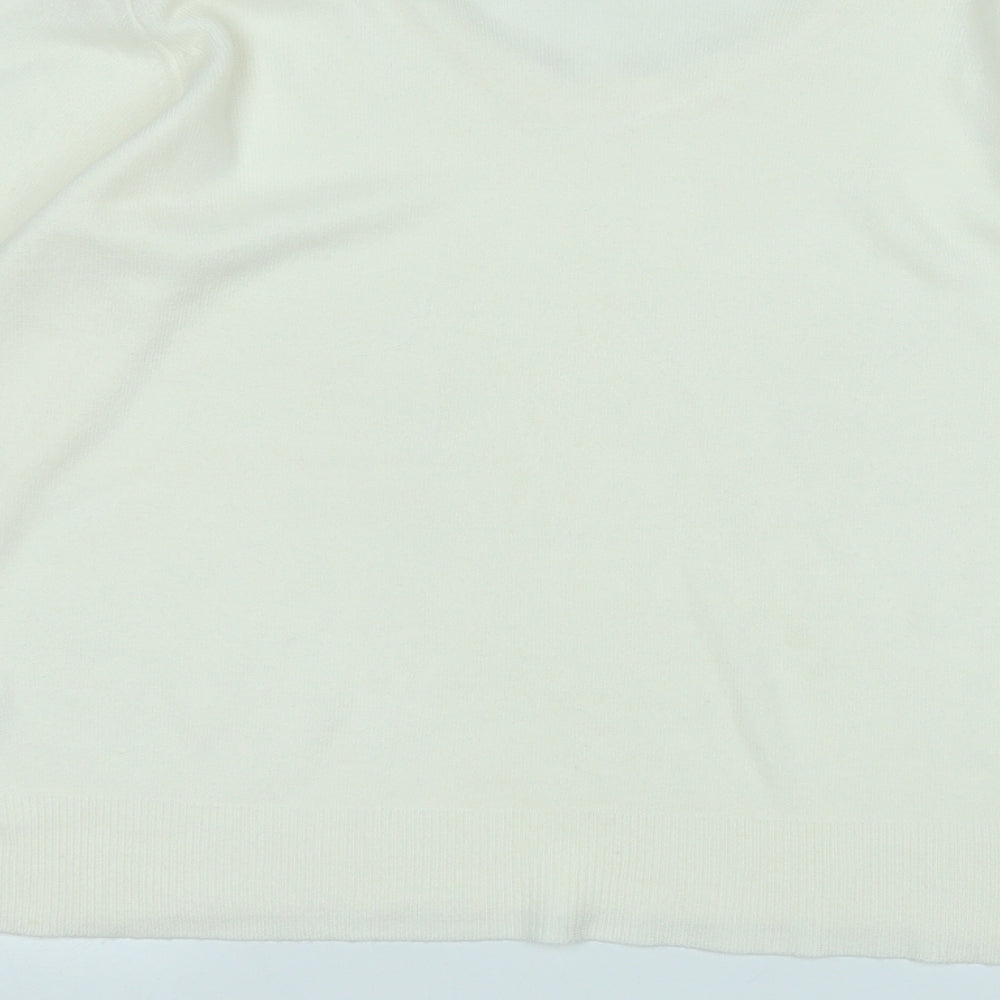 Editions Womens Yellow Round Neck  Acrylic Pullover Jumper Size 16