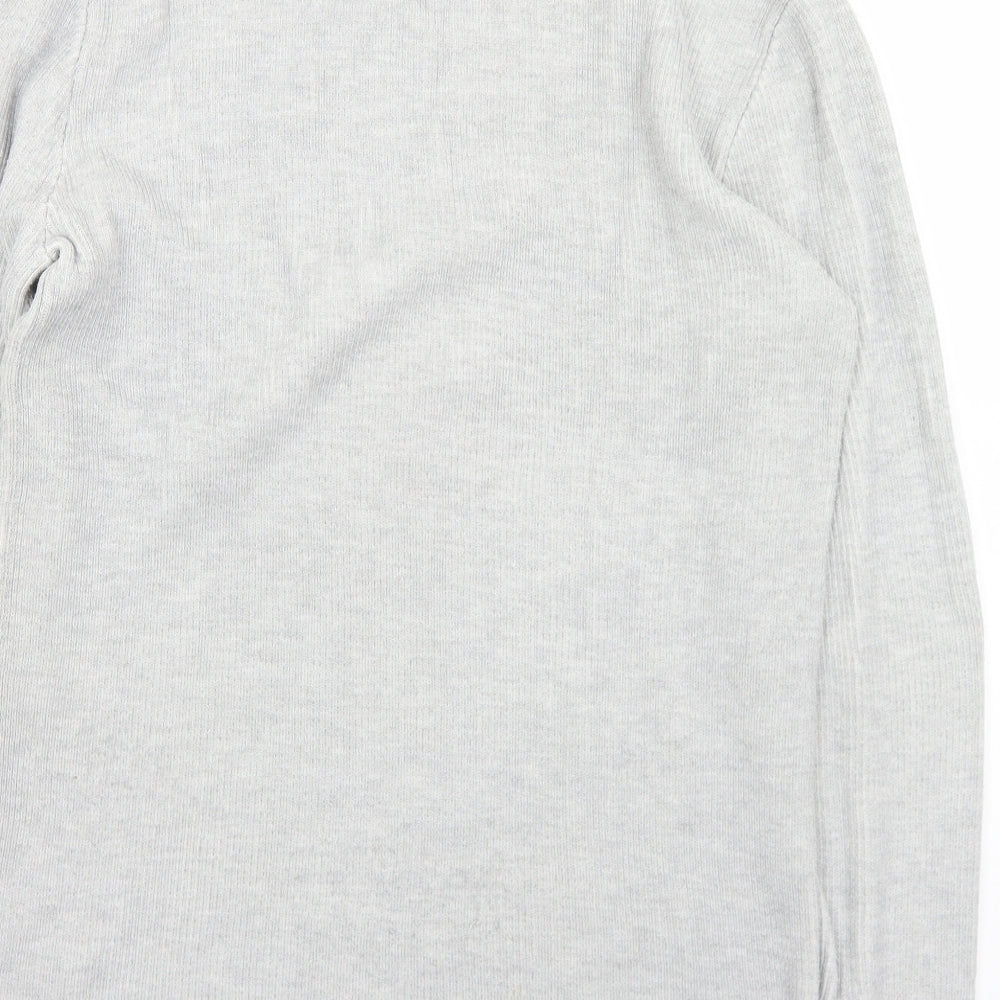 Industrie Mens Grey Round Neck  Cotton Pullover Jumper Size L