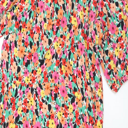 F&F Womens Multicoloured Floral Viscose A-Line  Size 20  V-Neck