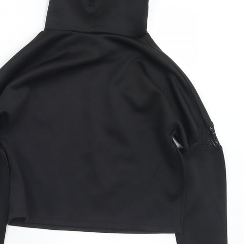 YD Girls Black  Polyester Pullover Hoodie Size 9-10 Years   - Squad