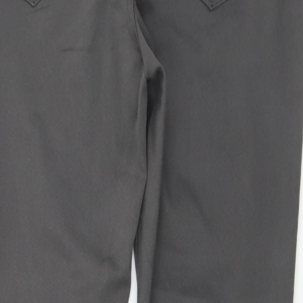Marks and Spencer Womens Grey  Cotton Skinny Jeans Size 16 L29 in Regular Button