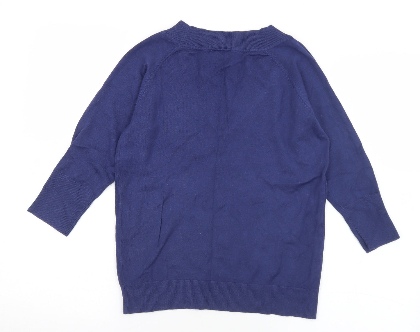 Atmosphere Womens Blue V-Neck  Acrylic Pullover Jumper Size 12   - 12-14