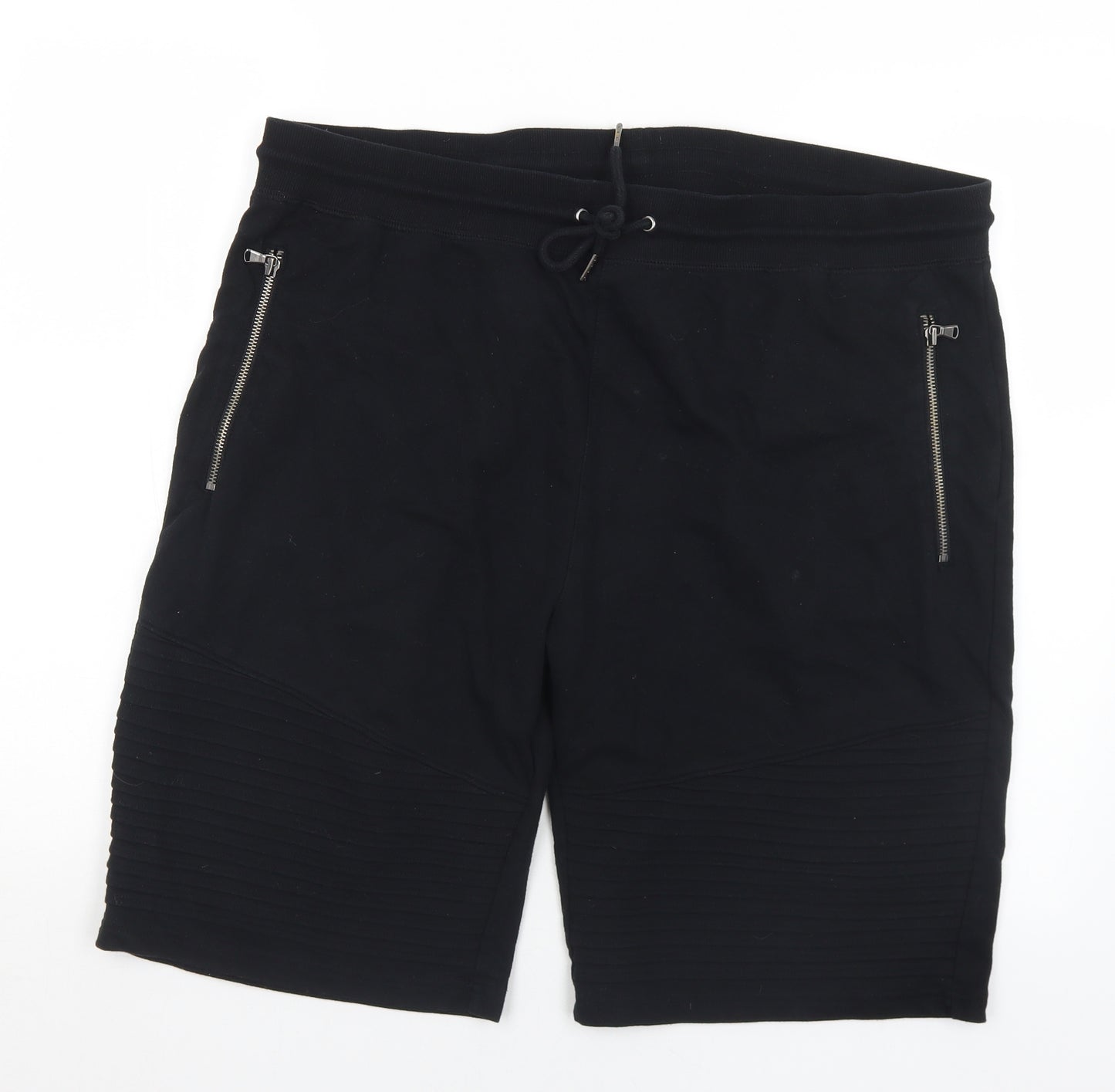 INC International Concepts Mens Black  Cotton Sweat Shorts Size 2XL L11 in Regular Drawstring
