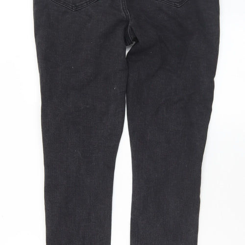 George Womens Black  Cotton Skinny Jeans Size 12 L29 in Regular Button