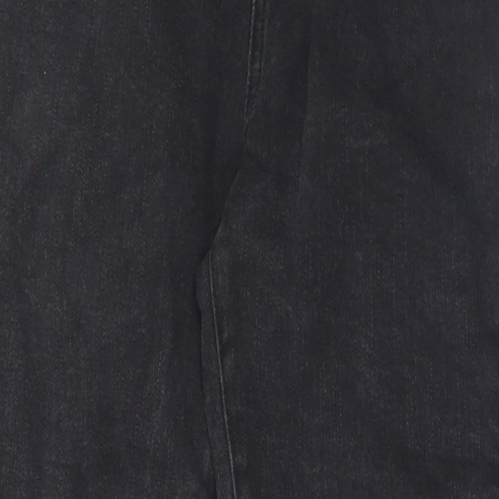 George Womens Black  Cotton Skinny Jeans Size 12 L29 in Regular Button