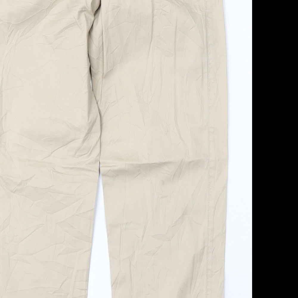 MGXX Womens Beige  Cotton Trousers  Size 12 L28 in Regular