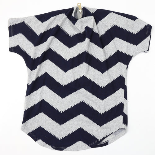 Roman Womens Multicoloured Round Neck Geometric Polyester Pullover Jumper Size 12