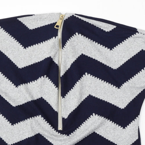 Roman Womens Multicoloured Round Neck Geometric Polyester Pullover Jumper Size 12