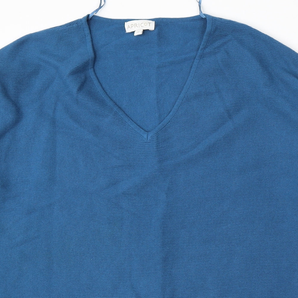 Apricot Womens Blue Round Neck  Viscose Pullover Jumper Size M