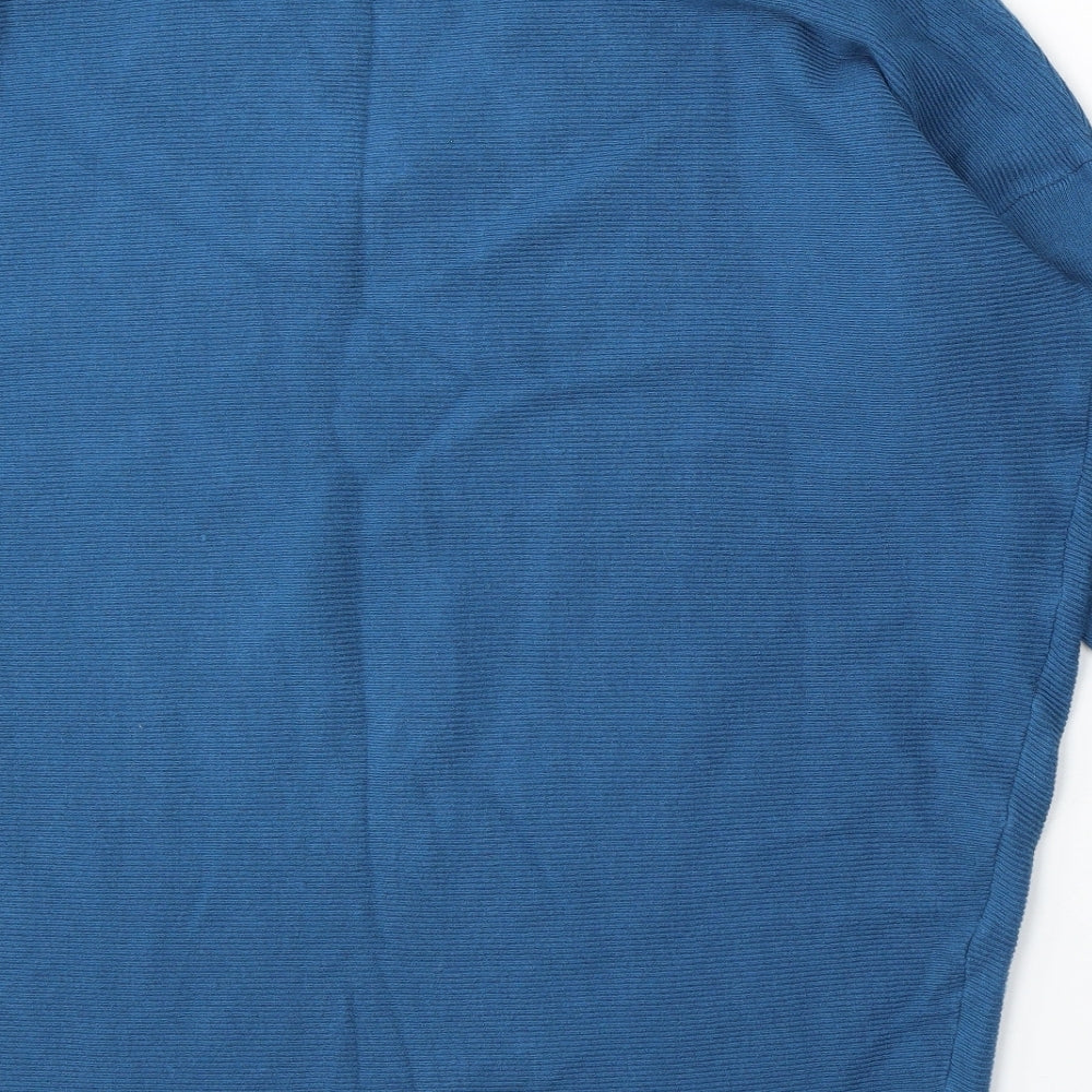 Apricot Womens Blue Round Neck  Viscose Pullover Jumper Size M