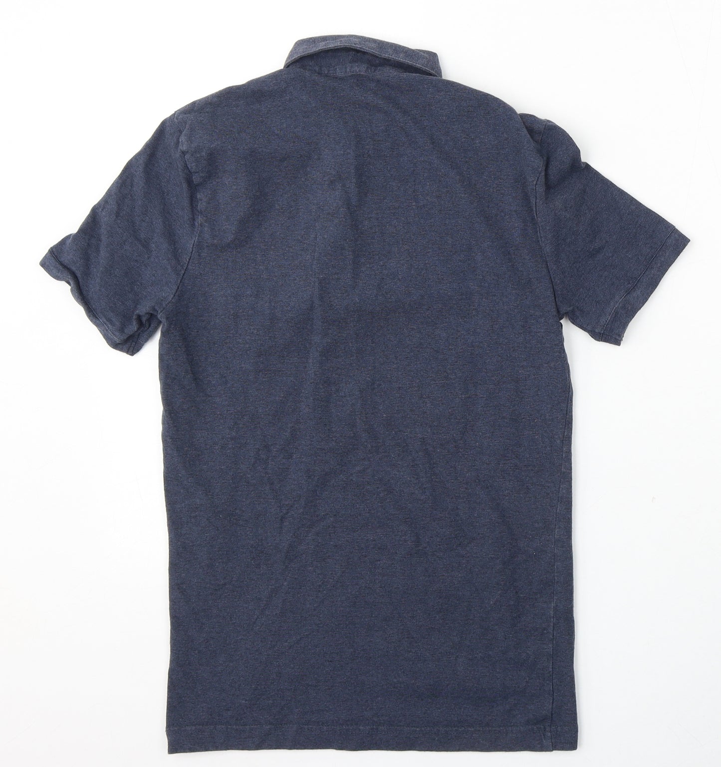 H&M Mens Blue  Polyester  Polo Size XS Collared Button