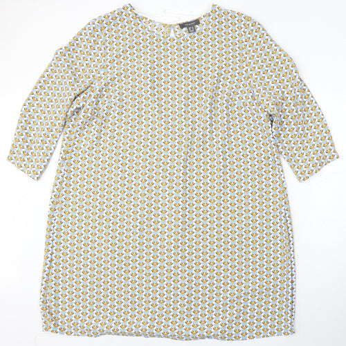 Primark Womens Multicoloured Geometric Polyester Sheath  Size 20  Round Neck