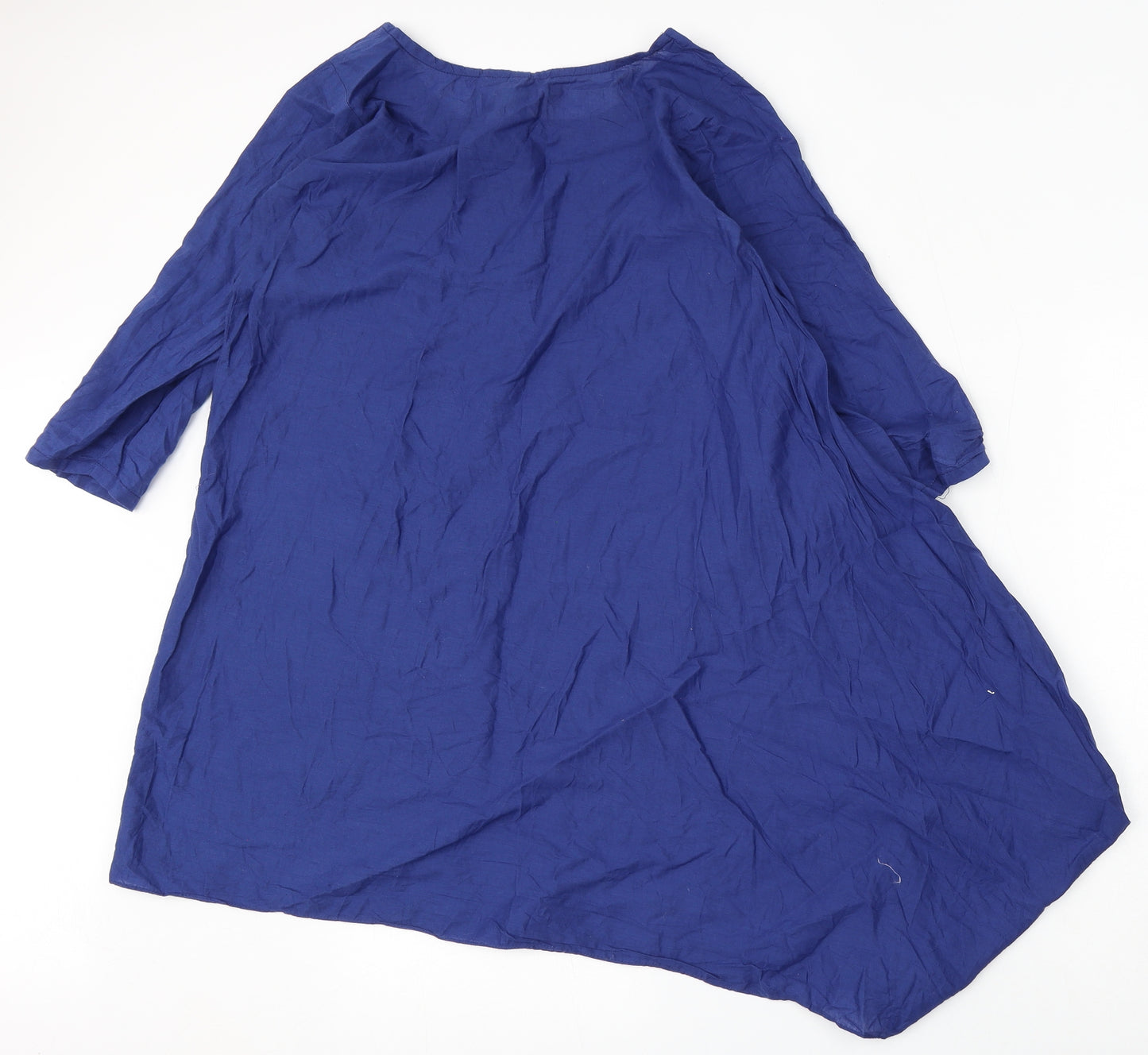 Mausummery Womens Blue  Polyester Shift  Size S  Round Neck