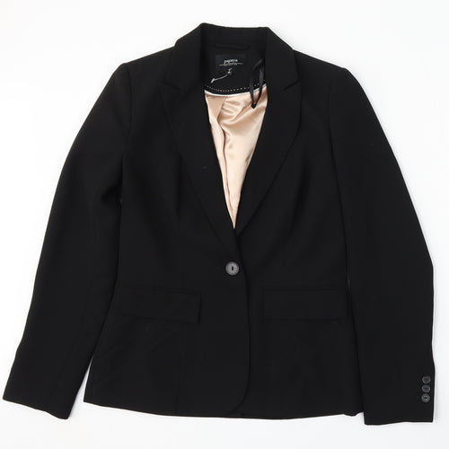 Papaya Womens Black  Polyester Jacket Suit Size 10