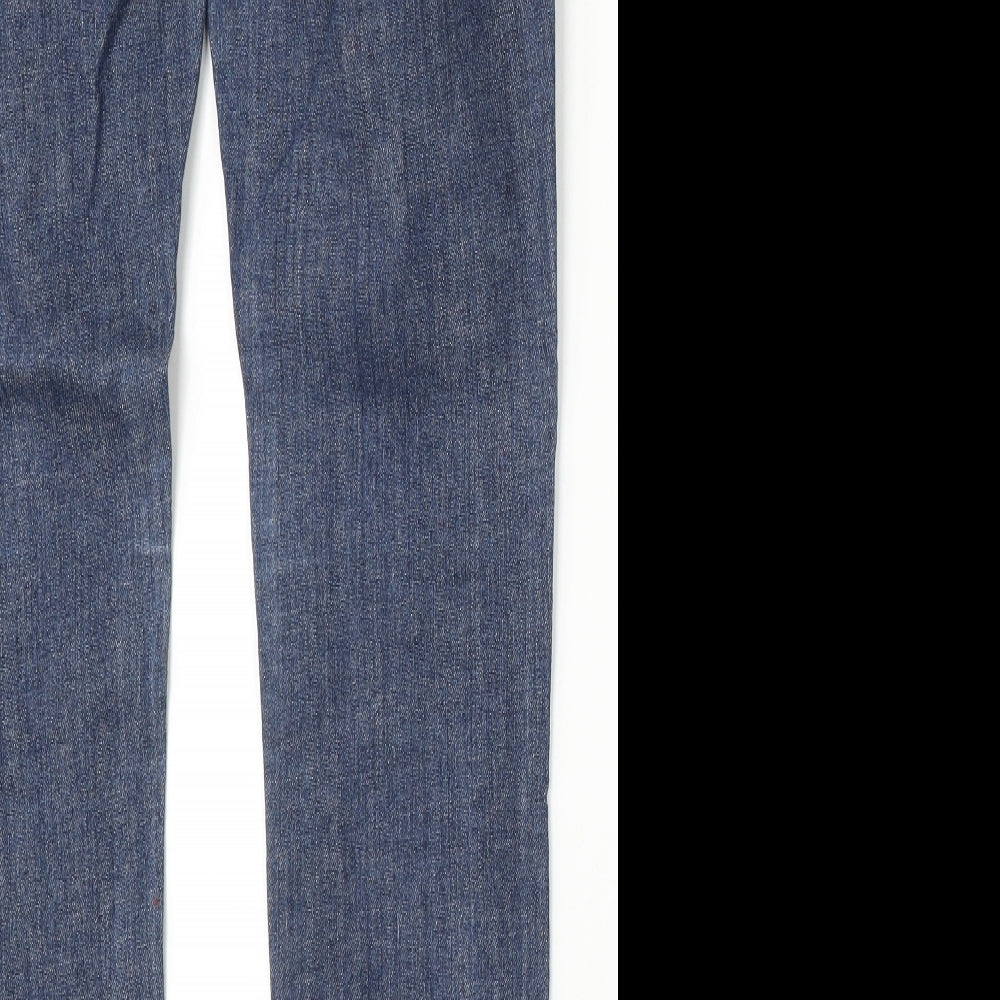 NEXT Womens Blue  Cotton Skinny Jeans Size 32 L30 in Regular Button