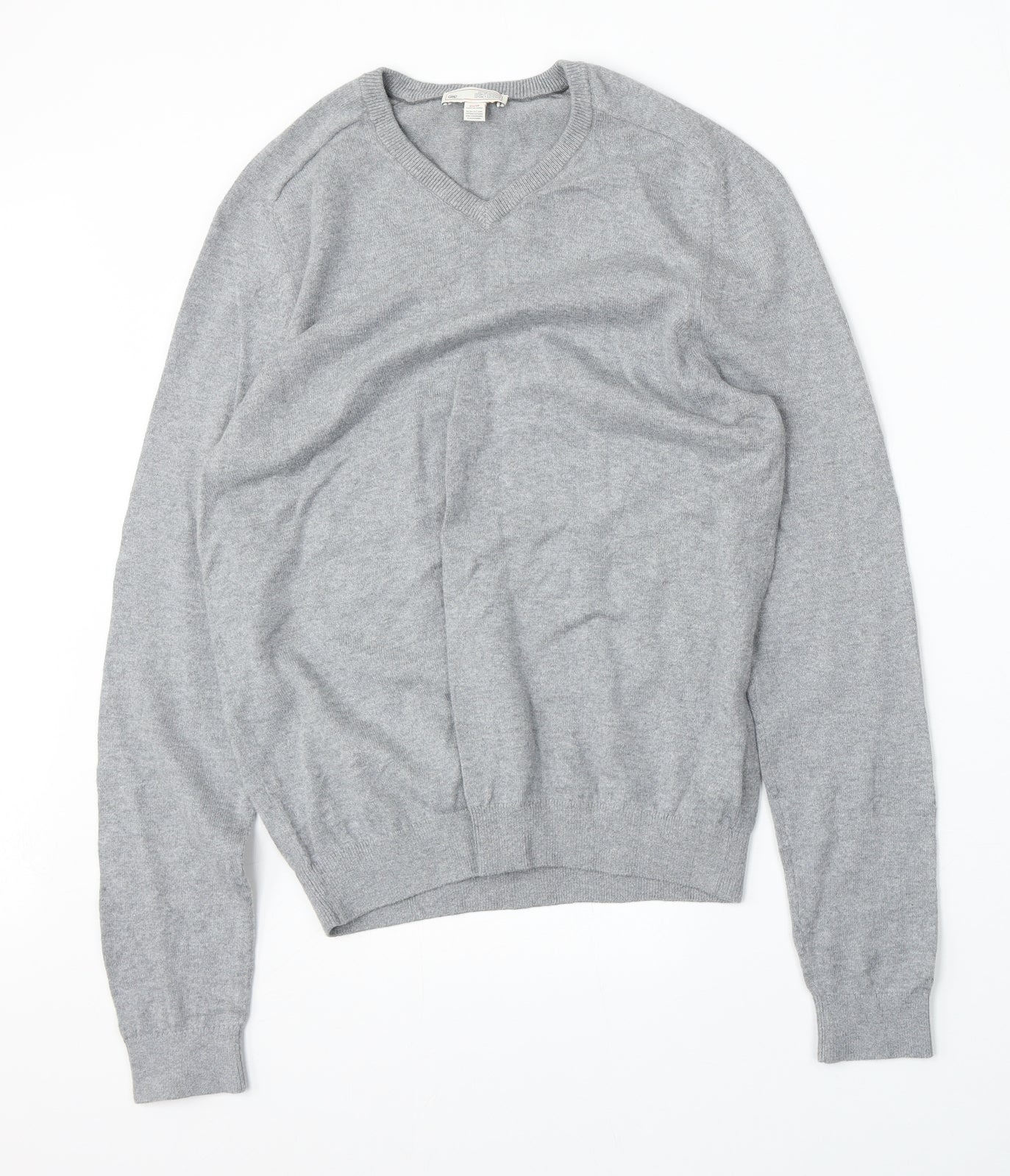 Gap Mens Grey Round Neck  Cotton Pullover Jumper Size XS