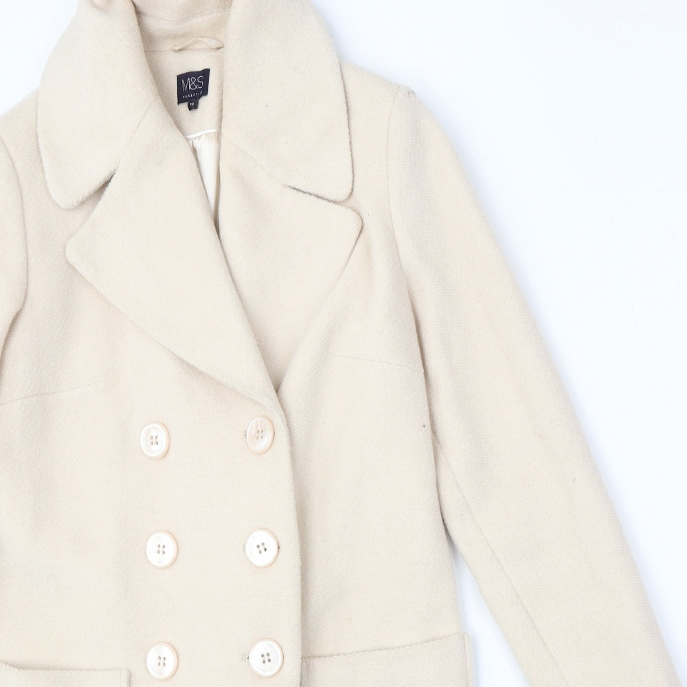 Marks and Spencer Womens Beige   Jacket  Size 10  Button