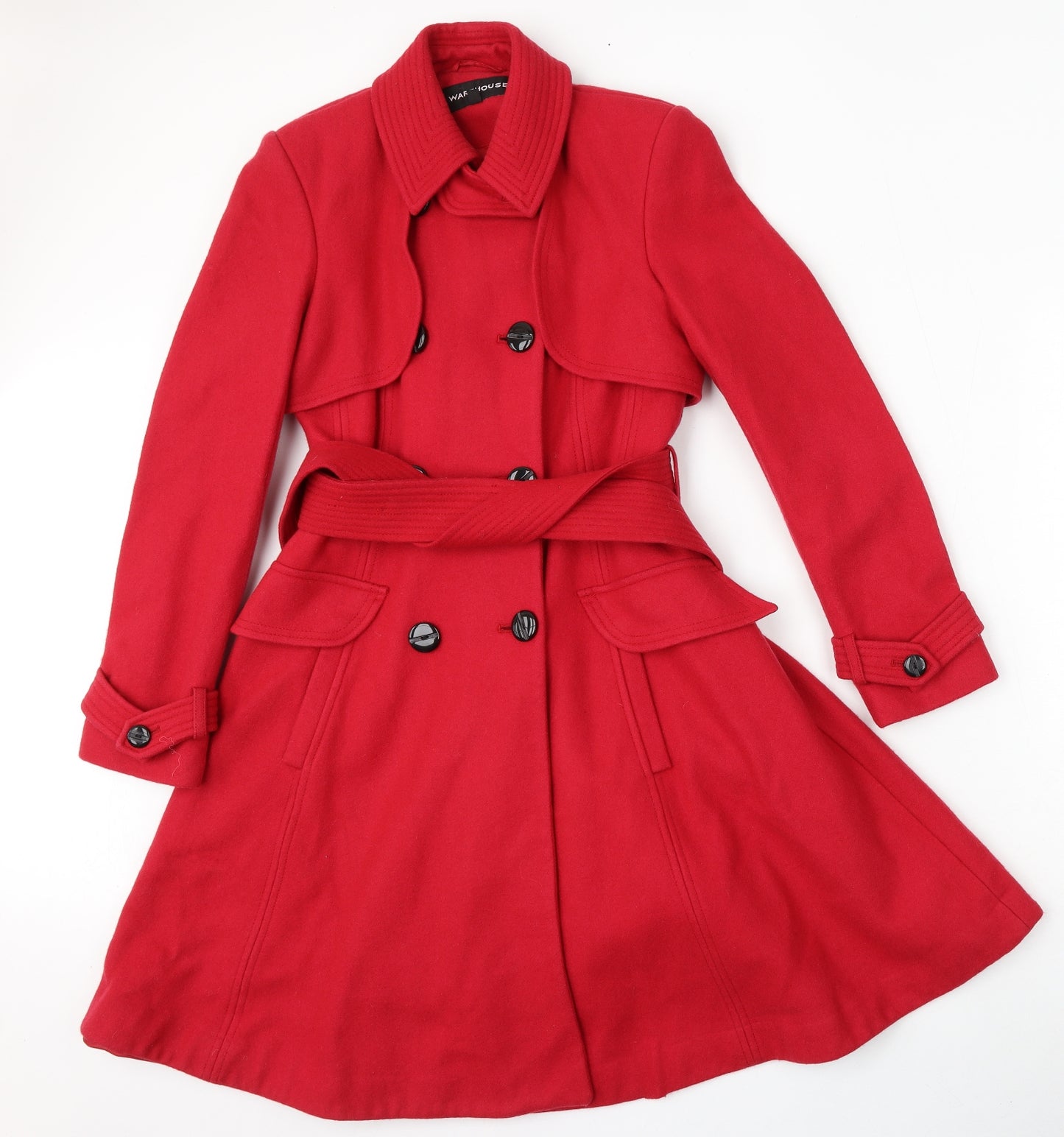 Warehouse Womens Red   Jacket  Size 10  Button