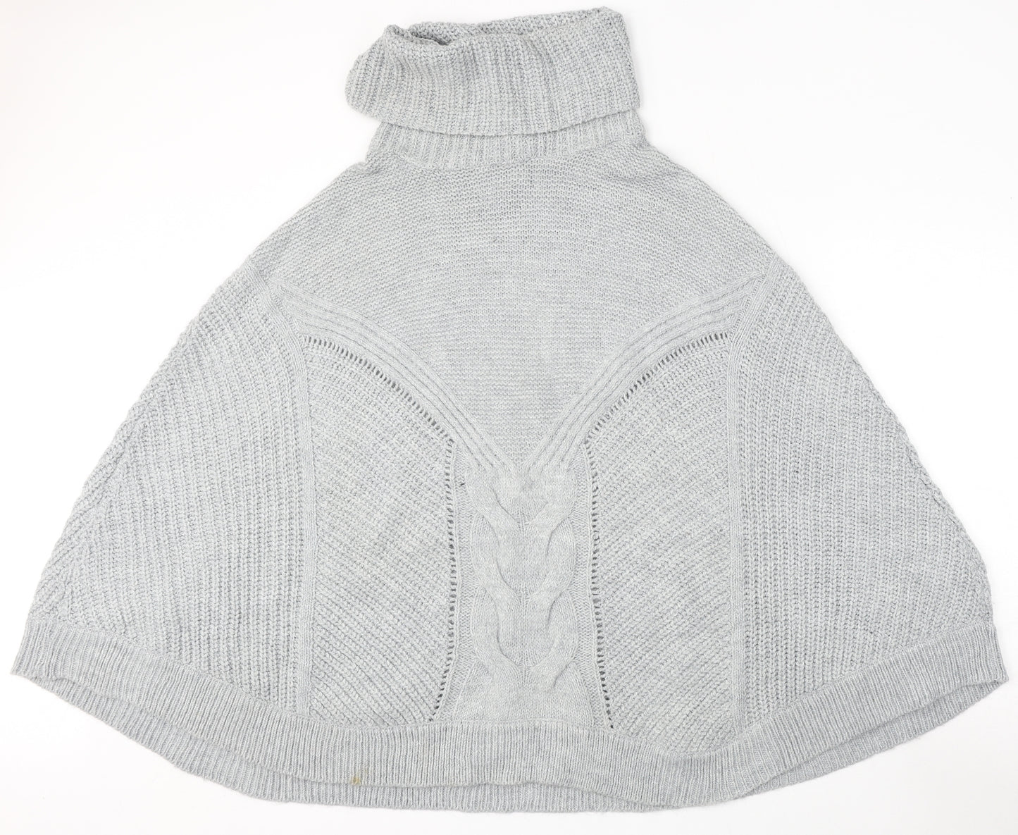 NEXT Womens Grey Roll Neck  Acrylic Pullover Jumper Size S