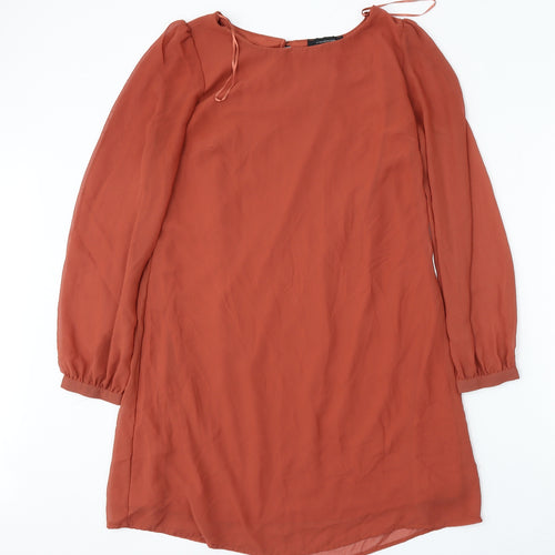 Atmosphere Womens Orange  Polyester Sheath  Size 10  Round Neck