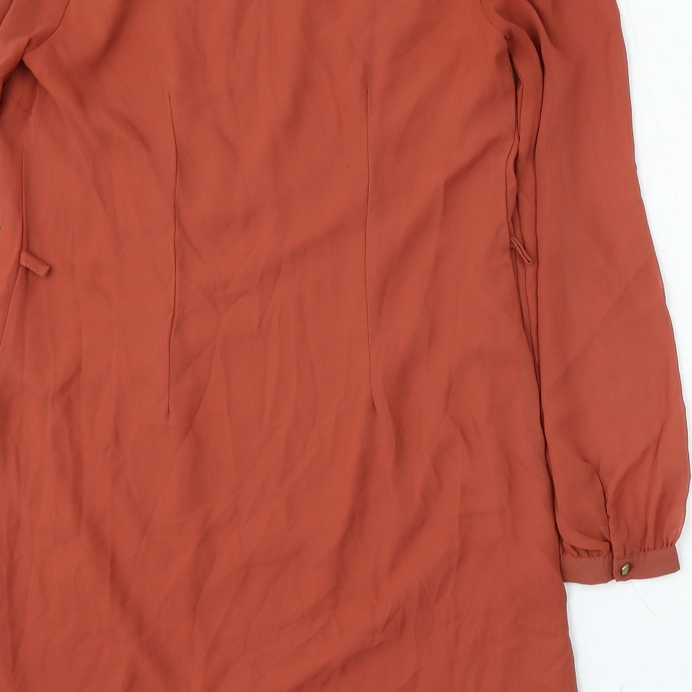Atmosphere Womens Orange  Polyester Sheath  Size 10  Round Neck