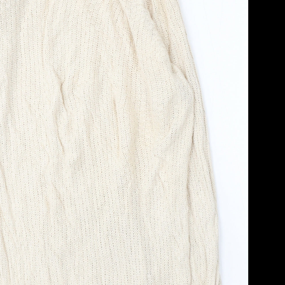 TU Womens Ivory Roll Neck  Acrylic Pullover Jumper Size 8