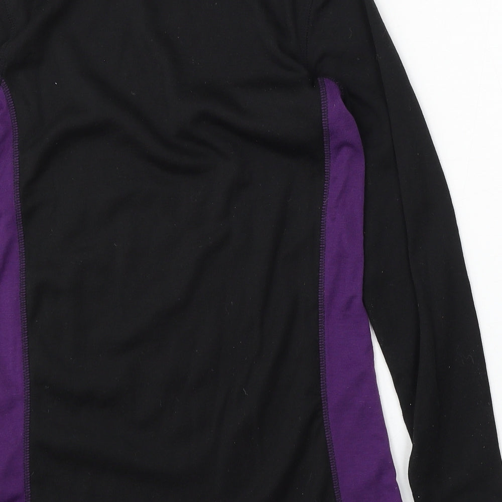 Crivit Womens Black  Polyester Basic T-Shirt Size M Round Neck