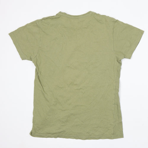 Primark Mens Green  Cotton  T-Shirt Size S Round Neck