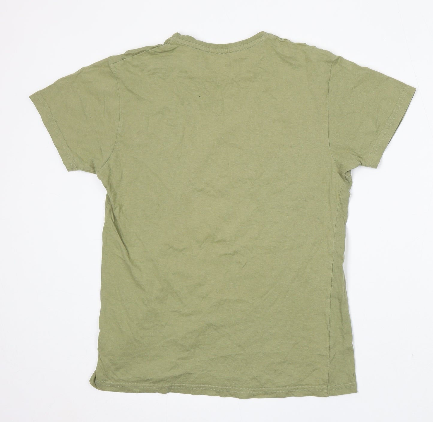 Primark Mens Green  Cotton  T-Shirt Size S Round Neck