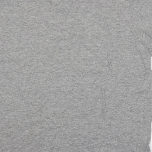 Benzini Mens Grey  Cotton  Polo Size L Collared Button