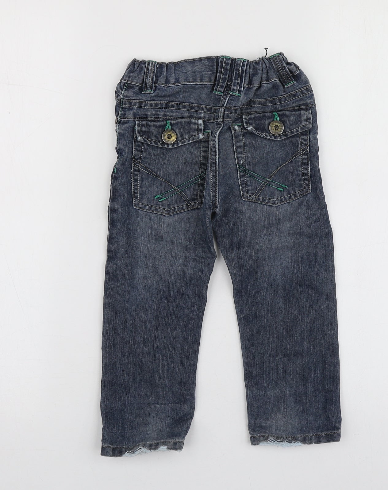 F&F Boys Blue  Cotton Straight Jeans Size 2-3 Years  Regular